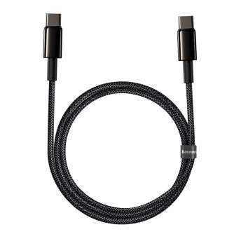 Cables - Baseus Tungsten Gold Cable Type-C to Type-C 100W 1m (black) CATWJ-01 - quick order from manufacturer