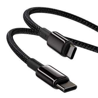 Кабели - Baseus Tungsten Gold Cable Type-C to Type-C 100W 1m (black) CATWJ-01 - быстрый заказ от производителя