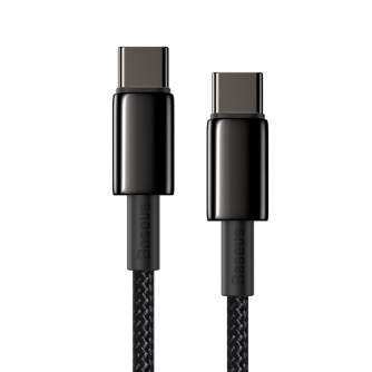 Кабели - Baseus Tungsten Gold Cable Type-C to Type-C 100W 2m (black) CATWJ-A01 - быстрый заказ от производителя