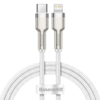 Kabeļi - USB-C cable for Lightning Baseus Cafule, PD, 20W, 1m (white) CATLJK-A02 - ātri pasūtīt no ražotāja