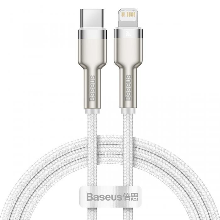 Cables - USB-C cable for Lightning Baseus Cafule, PD, 20W, 1m (white) CATLJK-A02 - quick order from manufacturer