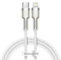 Кабели - USB-C cable for Lightning Baseus Cafule, PD, 20W, 1m (white) CATLJK-A02 - быстрый заказ от производителяКабели - USB-C cable for Lightning Baseus Cafule, PD, 20W, 1m (white) CATLJK-A02 - быстрый заказ от производителя
