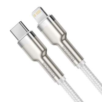 Kabeļi - USB-C cable for Lightning Baseus Cafule, PD, 20W, 1m (white) CATLJK-A02 - ātri pasūtīt no ražotāja