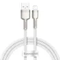 Kabeļi - USB cable for Lightning Baseus Cafule, 2.4A, 1m (white) CALJK-A02 - ātri pasūtīt no ražotāja