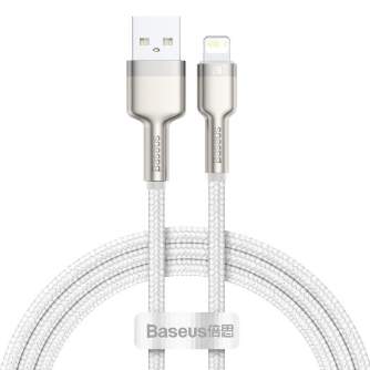 Kabeļi - USB cable for Lightning Baseus Cafule, 2.4A, 1m (white) CALJK-A02 - ātri pasūtīt no ražotāja