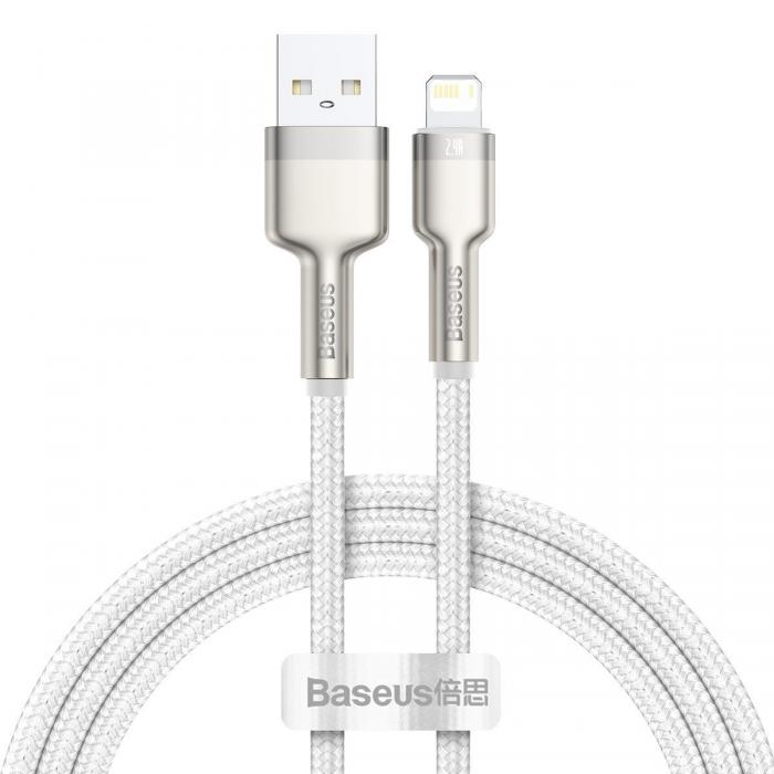 Кабели - USB cable for Lightning Baseus Cafule, 2.4A, 1m (white) CALJK-A02 - быстрый заказ от производителя