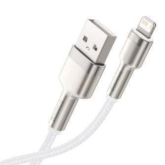 Cables - USB cable for Lightning Baseus Cafule, 2.4A, 1m (white) CALJK-A02 - quick order from manufacturer