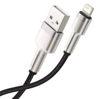 Cables - USB cable for Lightning Baseus Cafule, 2.4A, 2m (black) CALJK-B01 - quick order from manufacturer