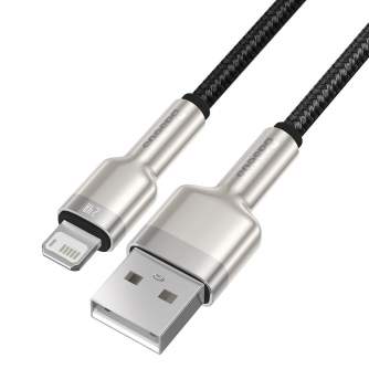 Cables - USB cable for Lightning Baseus Cafule, 2.4A, 2m (black) CALJK-B01 - quick order from manufacturer