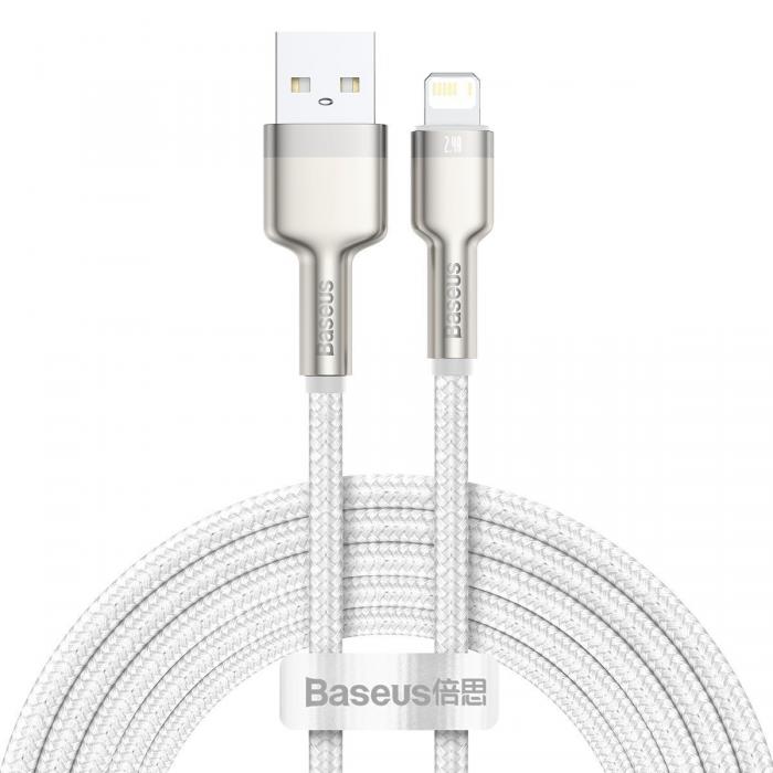 Кабели - USB cable for Lightning Baseus Cafule, 2.4A, 2m (white) CALJK-B02 - быстрый заказ от производителя