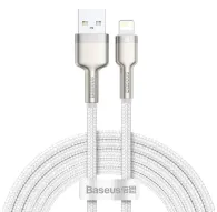 Cables - USB cable for Lightning Baseus Cafule, 2.4A, 2m (white) CALJK-B02 - quick order from manufacturerCables - USB cable for Lightning Baseus Cafule, 2.4A, 2m (white) CALJK-B02 - quick order from manufacturer