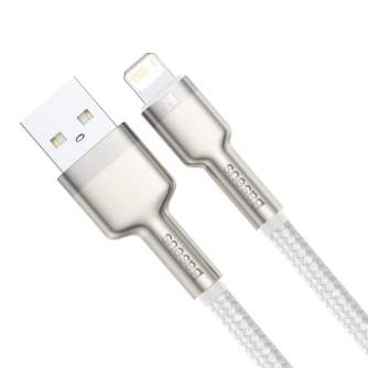 Kabeļi - USB cable for Lightning Baseus Cafule, 2.4A, 2m (white) CALJK-B02 - ātri pasūtīt no ražotāja