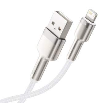 Cables - USB cable for Lightning Baseus Cafule, 2.4A, 2m (white) CALJK-B02 - quick order from manufacturer