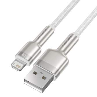 Cables - USB cable for Lightning Baseus Cafule, 2.4A, 2m (white) CALJK-B02 - quick order from manufacturer