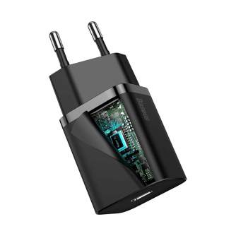 Батарейки и аккумуляторы - Baseus Super Si Quick Charger 1C 20W with USB-C cable for Lightning 1m (black) - быстрый заказ от пр