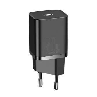 Батарейки и аккумуляторы - Baseus Super Si Quick Charger 1C 20W with USB-C cable for Lightning 1m (black) - быстрый заказ от пр