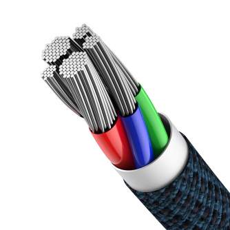 Кабели - Baseus High Density Braided Cable Type-C to Lightning, PD, 20W, 1m (blue) CATLGD-03 - быстрый заказ от производителя