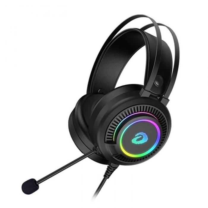 Austiņas - Gaming headphones Dareu EH416s USB + Jack 3.5mm RGB (black) TH636S08501R - ātri pasūtīt no ražotāja