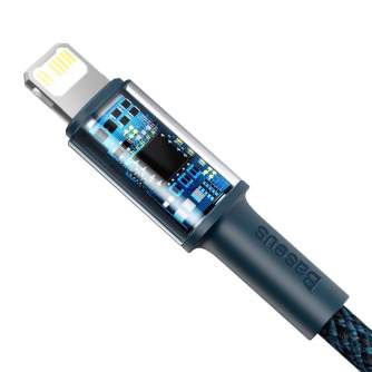 Кабели - Baseus High Density Braided Cable Type-C to Lightning, PD, 20W, 2m (blue) CATLGD-A03 - быстрый заказ от производителя