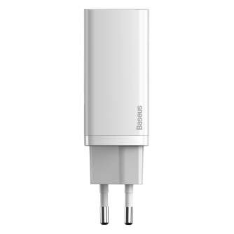 Baterijas, akumulatori un lādētāji - Quick Travel Charger Baseus GaN2 Lite USB+C 65W EU (white) CCGAN2L-B02 - ātri pasūtīt no ražotāja