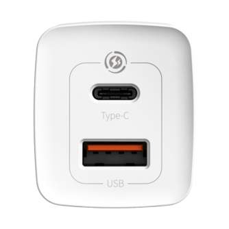 Батарейки и аккумуляторы - Quick Travel Charger Baseus GaN2 Lite USB+C 65W EU (white) CCGAN2L-B02 - быстрый заказ от производите