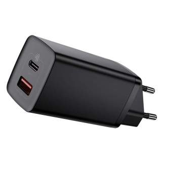 Батарейки и аккумуляторы - Quick Travel Charger Baseus GaN2 Lite USB+C 65W EU (black) CCGAN2L-B01 - быстрый заказ от производите