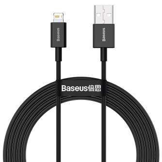 Cables - Baseus Superior Series Cable USB to iP 2.4A 2m (black) CALYS-C01 - quick order from manufacturer