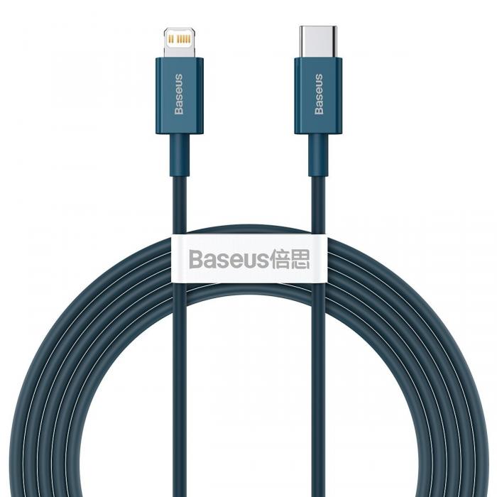 Cables - Baseus Superior Series Cable USB-C to iP, 20W, PD, 2m (blue) CATLYS-C03 - quick order from manufacturer