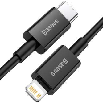 Cables - Baseus Superior Series Cable USB-C to iP, 20W, PD, 2m (black) CATLYS-C01 - quick order from manufacturer