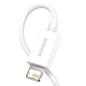 Kabeļi - Baseus Superior Series Cable USB to Lightning, 2.4A, 0,25m (white) CALYS-02 - ātri pasūtīt no ražotāja