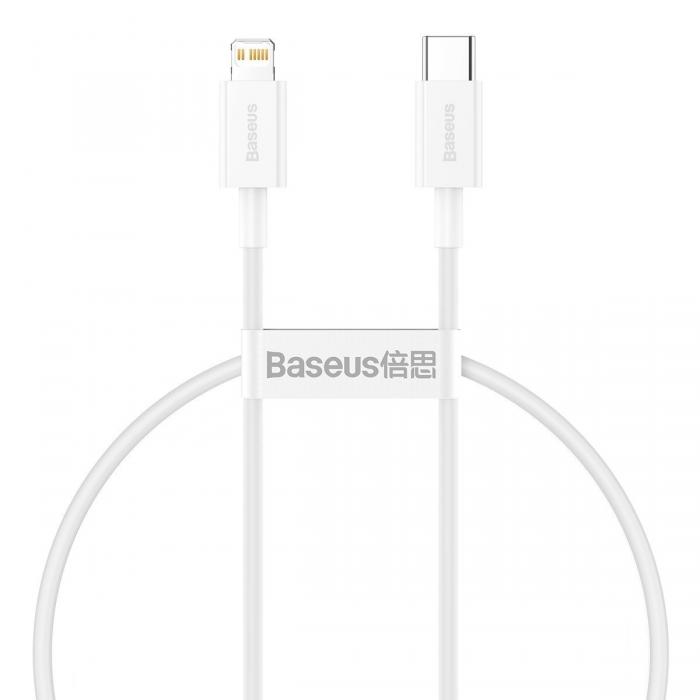 Cables - Baseus Superior Series Cable USB-C to Lightning, 20W, PD, 0,25m (white) CATLYS-02 - quick order from manufacturer