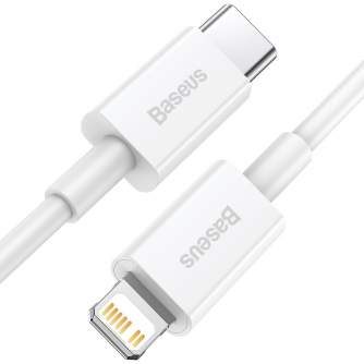 Kabeļi - Baseus Superior Series Cable USB-C to Lightning, 20W, PD, 0,25m (white) CATLYS-02 - ātri pasūtīt no ražotāja