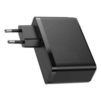 Batteries and chargers - Travel Charger Baseus GaN2 Pro Quick 2x USB + 2x USB-C, 100W, EU (Black) CCGAN2P - quick order from manufacturer