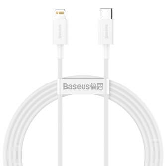 Kabeļi - Baseus Superior sērijas kabelis no USB-C uz Lightning, 20W, PD, 1,5m (balts) CATLYS-B02 - ātri pasūtīt no ražotāja