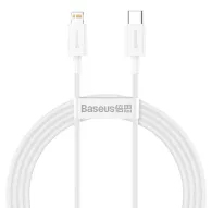 Кабели - Baseus Superior Series Кабель USB-C to Lightning, 20 Вт, PD, 1,5 м (белый) CATLYS-B02 - быстрый заказ от производителяКабели - Baseus Superior Series Кабель USB-C to Lightning, 20 Вт, PD, 1,5 м (белый) CATLYS-B02 - быстрый заказ от производителя
