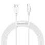 Kabeļi - Baseus Superior Series Cable USB to USB-C, 66W, 2m (white) CATYS-A02 - perc šodien veikalā un ar piegādi