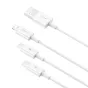 Kabeļi - USB cable 3in1 Baseus Superior Series, USB to micro USB / USB-C / Lightning, 3.5A, 1.2m (white) CAMLTYS-02 - ātri pasūtīt no ražotāja