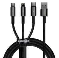 Cables - USB cable 3in1 Baseus Tungsten Gold, USB to micro USB / USB-C / Lightning, 3.5A, 1.5m (black) CAMLTWJ-01 - quick order from manufacturerCables - USB cable 3in1 Baseus Tungsten Gold, USB to micro USB / USB-C / Lightning, 3.5A, 1.5m (black) CAMLTWJ-01 - quick order from manufacturer