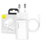 Wall charger - Baseus Super Si Quick Charger 1C 20W with USB-C cable for Lightning 1m (white) - quick order from manufacturer