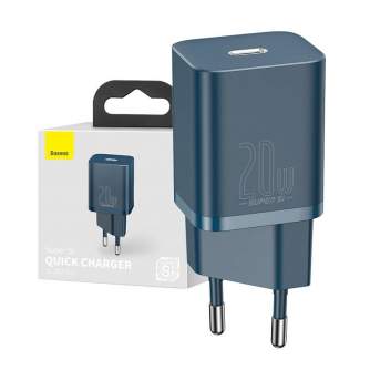 Telefonų, planšetinių kompiuterių ir GPS įkrovikliai - Baseus Super Si Quick Charger 1C 20W (Blue) CCSUP-B03 - быстрый заказ от 