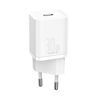 Telefonų, planšetinių kompiuterių ir GPS įkrovikliai - Quick Charger Baseus Super Si 1C 30W (white) CCSUP-J02 - быстрый заказ от