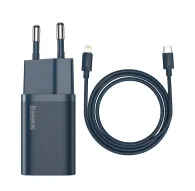 Telefonų, planšetinių kompiuterių ir GPS įkrovikliai - Baseus Super Si Quick Charger 1C 20W with USB-C cable for Lightning 1m (bTelefonų, planšetinių kompiuterių ir GPS įkrovikliai - Baseus Super Si Quick Charger 1C 20W with USB-C cable for Lightning 1m (b