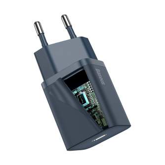 Батарейки и аккумуляторы - Baseus Super Si Quick Charger 1C 20W with USB-C cable for Lightning 1m (blue) - быстрый заказ от про
