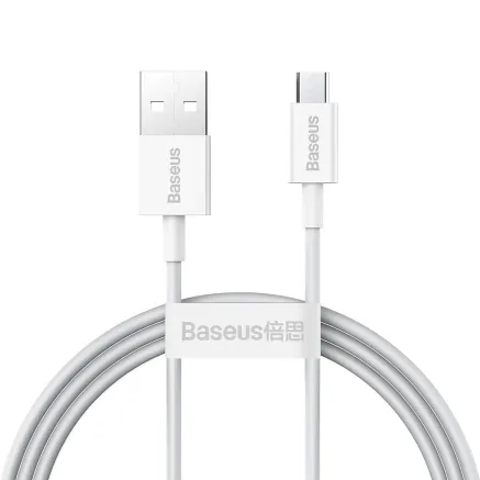 Baseus Superior Series Cable USB to micro USB, 2A, 1m (white) CAMYS-02