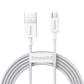 Cables - Baseus Superior Series Cable USB to micro USB, 2A, 2m (white) CAMYS-A02 - quick order from manufacturer
