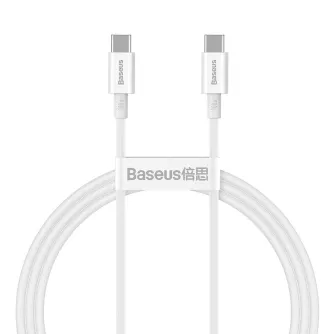 Kabeļi - Baseus Superior Series Cable USB-C to USB-C, 100W, 1m (white) CATYS-B02 - ātri pasūtīt no ražotāja