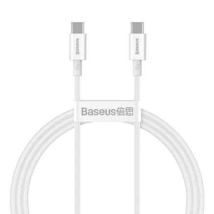 Baseus Superior Series Cable USB-C to USB-C, 100W, 1m (white) CATYS-B02