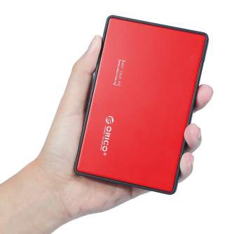 Hard drives & SSD - Hard drive external enclosure Orico SSD/HDD 2.5 SATA III (red) 2588US3-V1-RD-BP - quick order from manufacturer