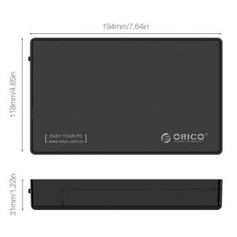Hard drives & SSD - Hard Drive Enclosure Orico 2.5 / 3.5 inch USB-C 3588C3-EU-BK-BP - quick order from manufacturer