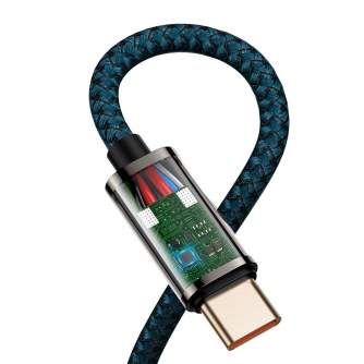 Kabeļi - Kabeļa savienojums no USB-C uz USB-C Baseus Legend Series, PD, 100W, 2m (zils) CACS000703 - ātri pasūtīt no ražotāja